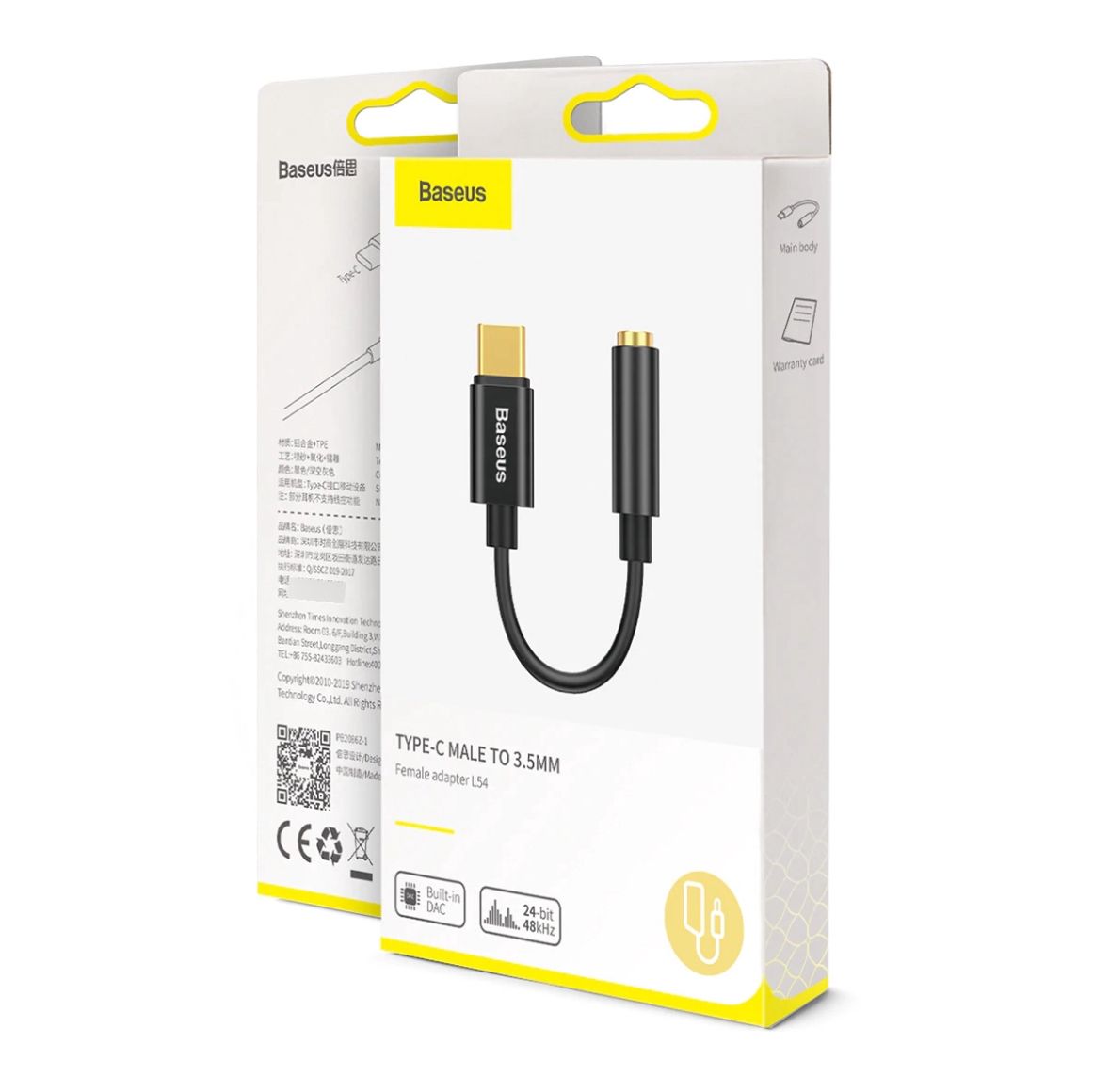 Adaptador BASEUS tipo C a Aux hembra 3.5
