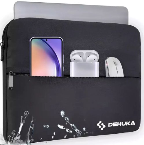 Funda Notebook 12" Pulgadas Con Cierre Dehuka Color Negro