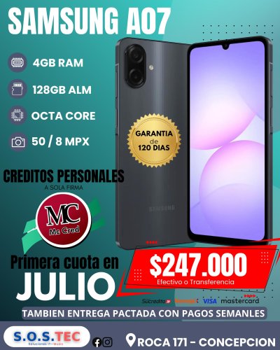 SAMSUNG A07 4GB/128GB