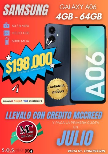 SAMSUNG A06 4GB/64GB