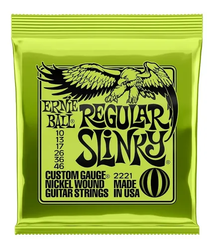 Encordado Ernie Ball Regular Slinky .010 para guitarra electrica